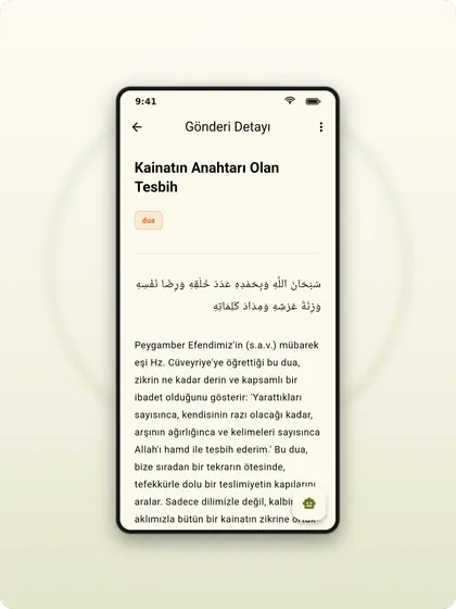 Gönderi detayı: Arapça metniyle birlikte bir dua ve Türkçe açıklaması